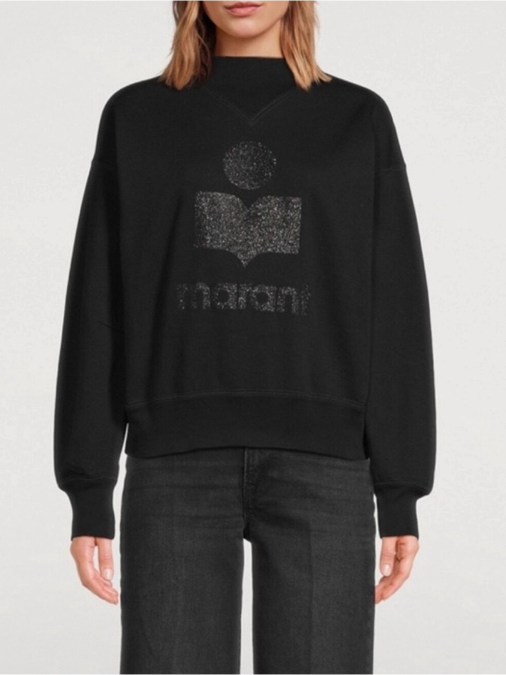 Isabel Marant Glitter Sweatshirt Moby - Black